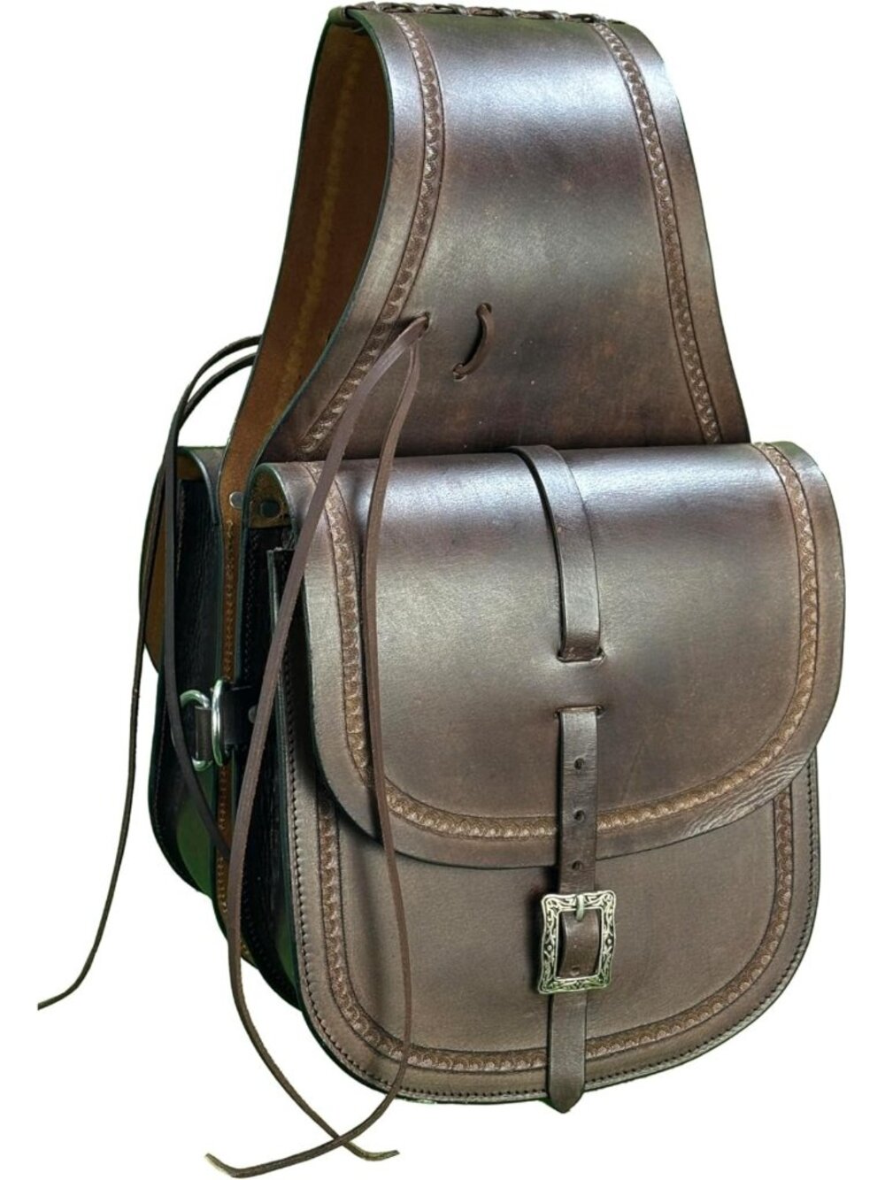 Stylish Leather Western Saddle Bag for Equestrian Horse Riding & Travel